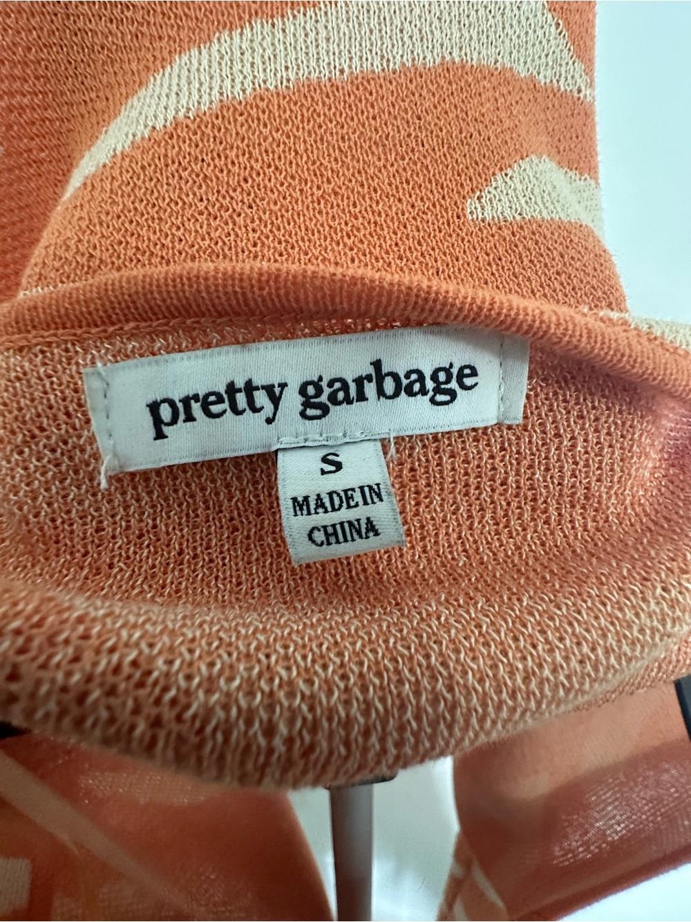 Cropped Orange Zebra-Pattern Ruffle-Hem Cardigan - Picture 3 of 3